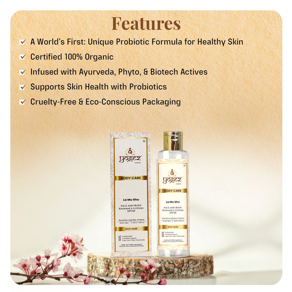 Yogez La Mu Shu Face and Body Radiance Lotion SPF30