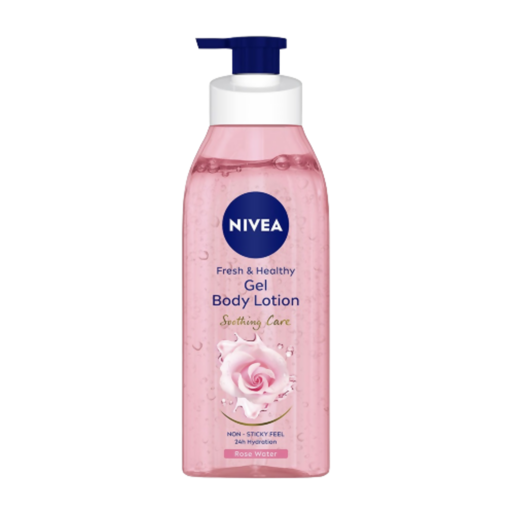 Nivea Fresh & Healthy Rose Water Gel Body Lotion Non Sticky Feel