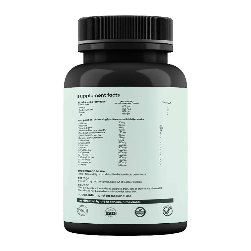 Mars By GHC Hair Biotin Tablets with Keratin, Amino Acids, Grape Seed