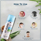 VI-JOHN Dermatologically Tested Premium Claming Aqua Shaving Foam Enriched with Aloevera & Almond Oil Free From Silicone, Paraben & Mineral Oil