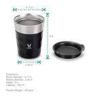 Vaya Popcup Insulated Coffee Mug Tumbler With Lid - 250 ml (Black)