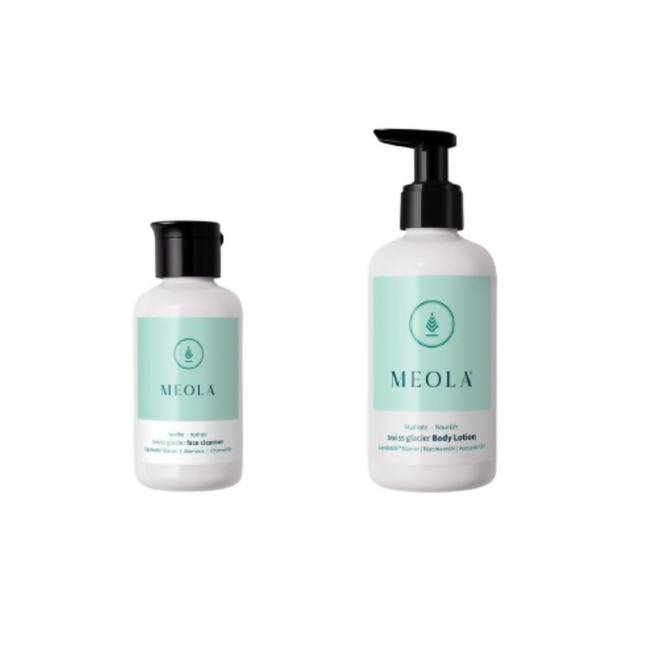Meola Skincare Face Cleanser + Body Lotion Combo Hover Image