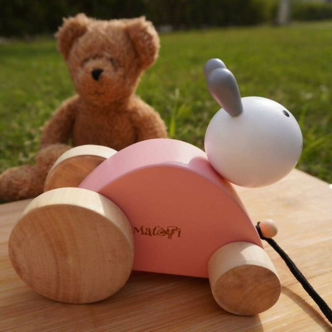 Matoyi Rabbit Wooden Pull Along Toy For Kids Main Image