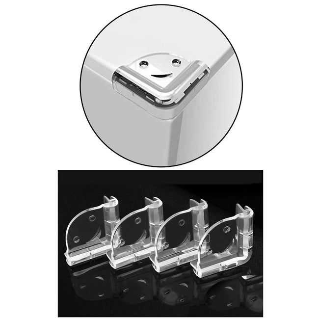 Safe-O-Kid Corner Guards/Cushions/Bumpers/Protector For Child Safety & Babyproofing, Smiley-Shaped, Transparent Hover Image