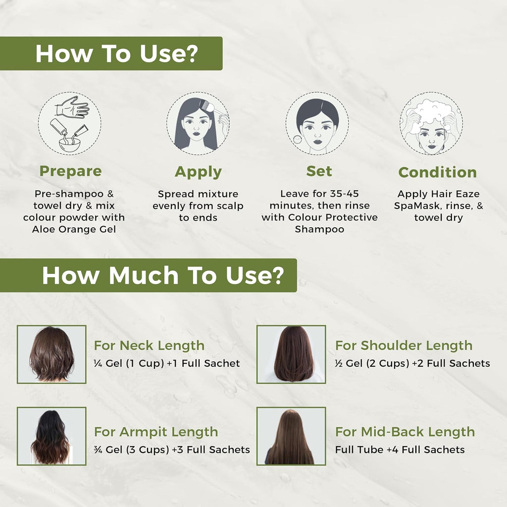 Indus Valley Natural Gel Hair Color Medium Brown 220ml Ammonia-Free