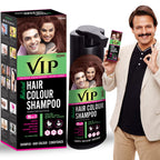 VIP Brown Hair Color Shampoo 180ml Quick Grey Coverage for Men & Women