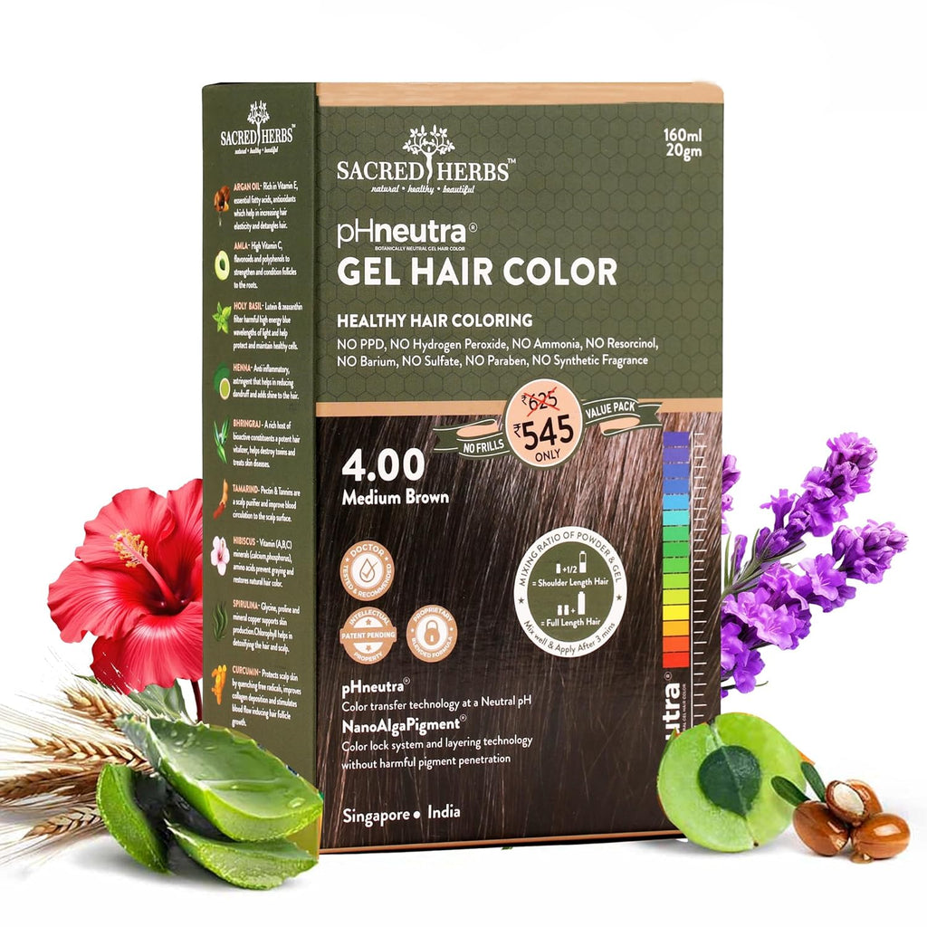 Natural Black Hair Color Gel 180ml Ammonia-Free Organic Long-Lasting