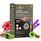 Natural Black Hair Color Gel 180ml Ammonia-Free Organic Long-Lasting