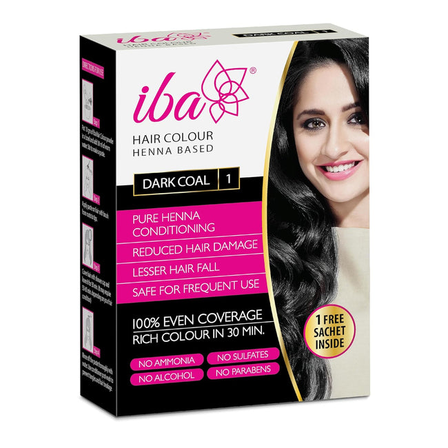Iba Dark Brown Henna Hair Color 70g Ammonia-Free Herbal Powder Main Image