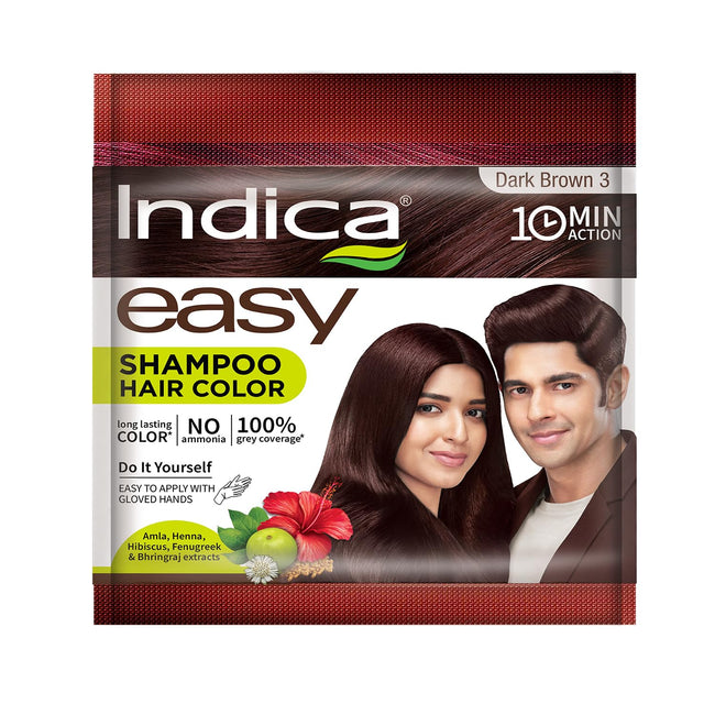 Indica 10 Min Herbal Hair Color Shampoo Natural Black Ammonia-Free Main Image