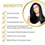 Kokila Natural Black Hair Color Shampoo 400ml No Ammonia Paraben-Free