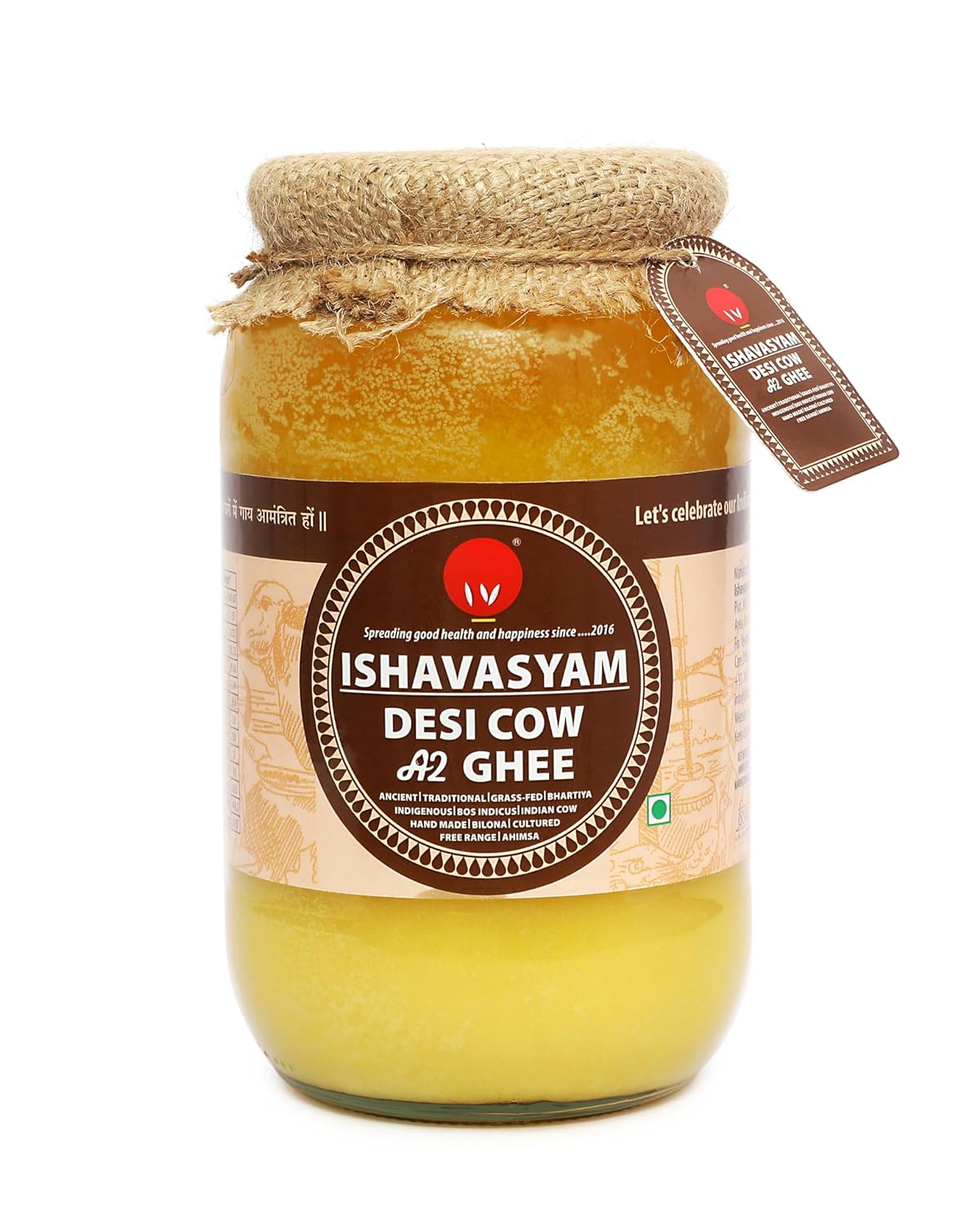 Isha Vasyam A2 Desi Ghee - Desi Gir Cow's Vedic Traditional Grassfed Ghee