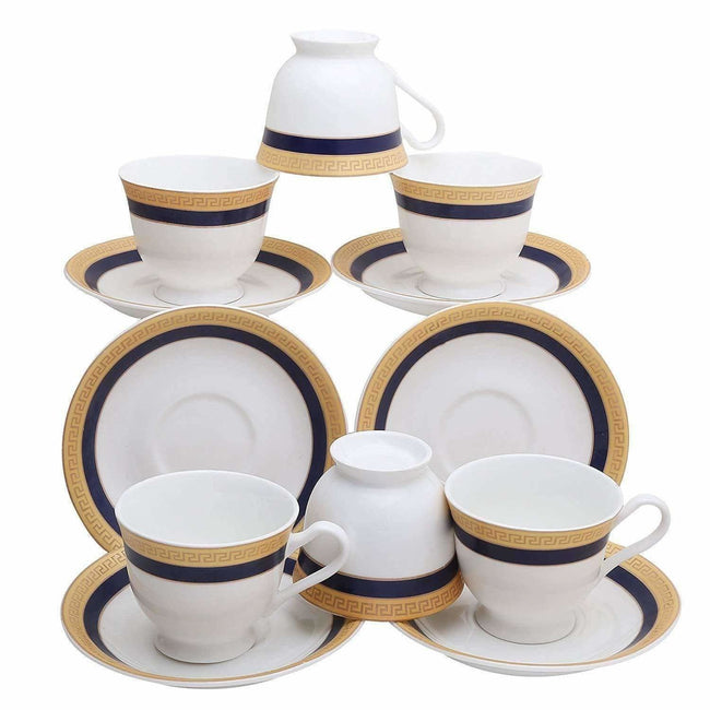 Classical Golden Border Cup Set with Saucer, Set of 12, 200ml Hover Image