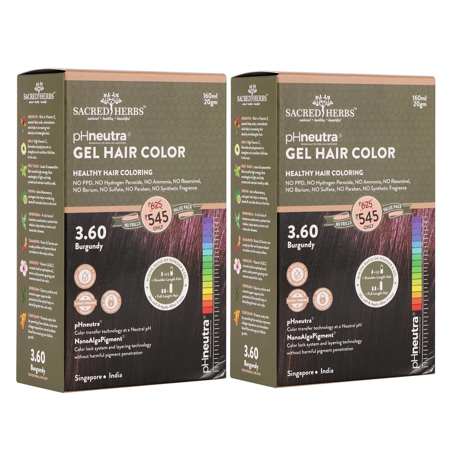 Natural Black Hair Color Gel 180ml Ammonia-Free Organic Long-Lasting