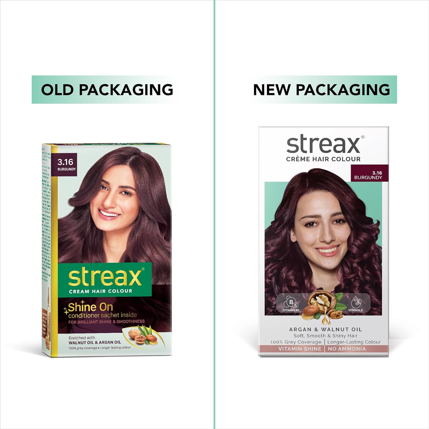 Streax Burgundy Hair Color 3.16 with Argan & Walnut Oil 100% Grey Coverage