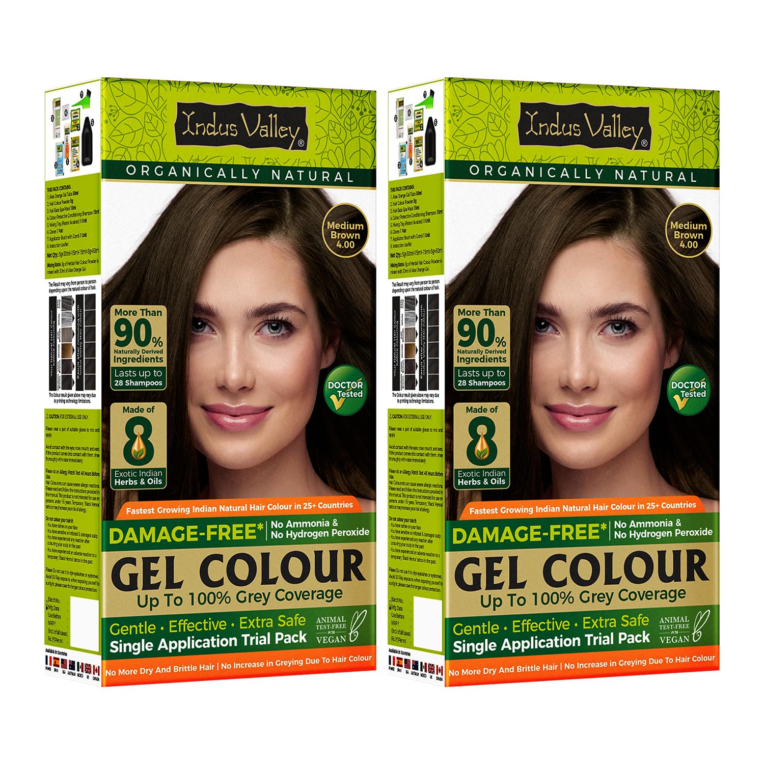 Indus Valley Natural Gel Hair Color Black 220ml Ammonia PPD Free