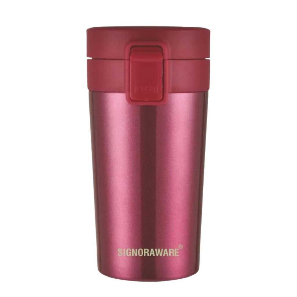 Signoraware Hot Pour Coffeemate Insulated Mug Tumbler - 350 ml (Red)