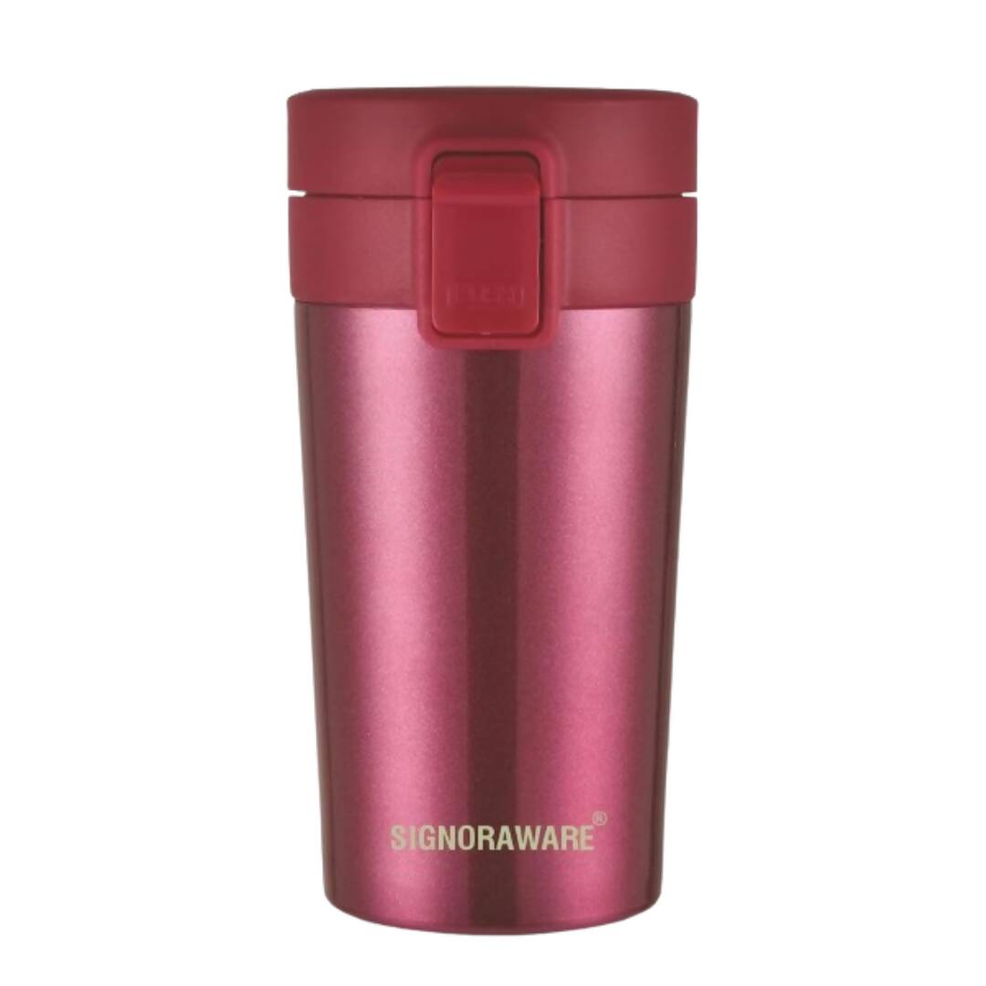 Signoraware Hot Pour Coffeemate Insulated Mug Tumbler - 350 ml (Red)