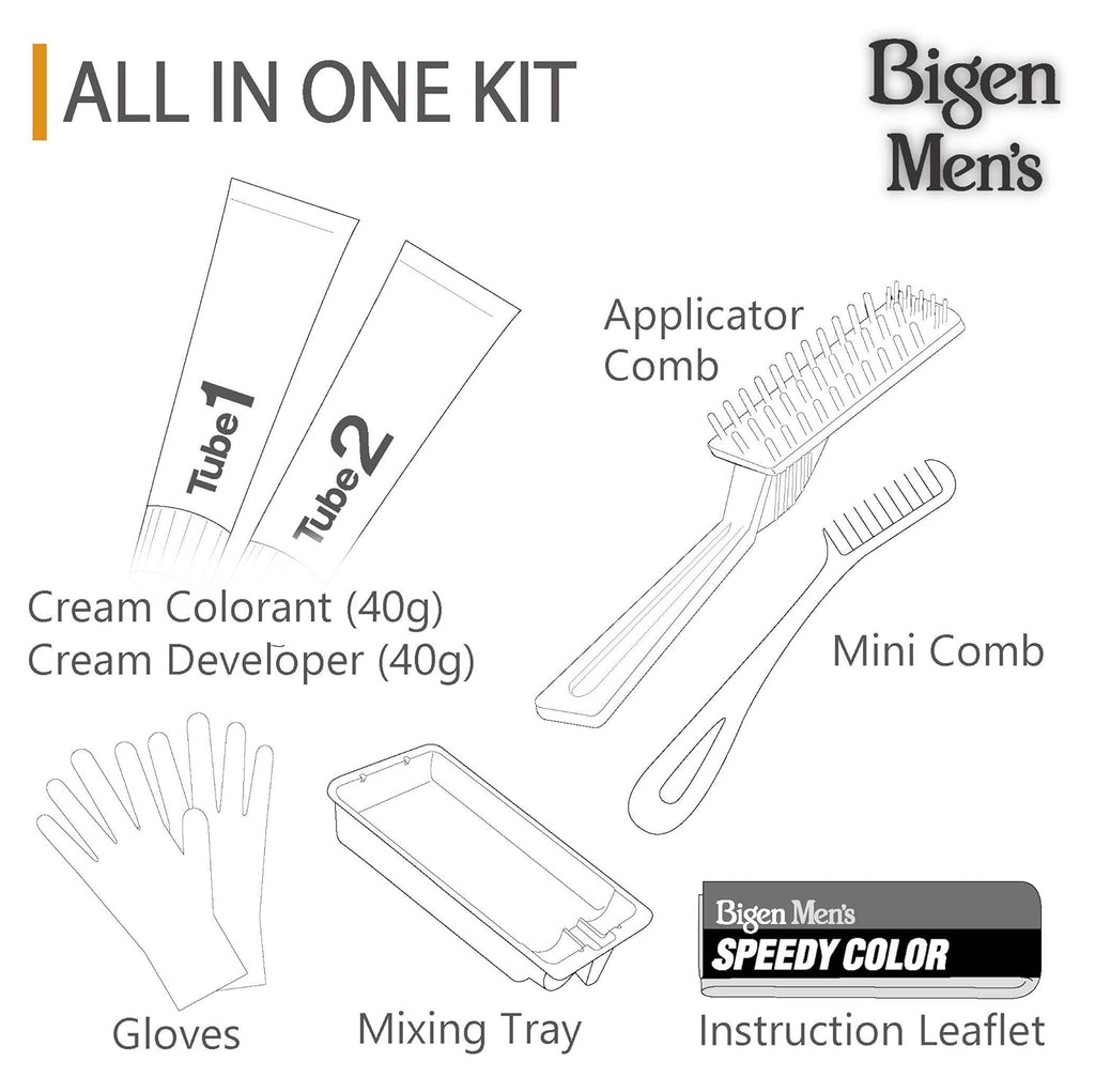 Bigen Men's Speedy Color, Hair Color, 80g - Brown Black 102 (Pack of 1)