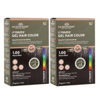 Natural Black Hair Color Gel 180ml Ammonia-Free Organic Long-Lasting