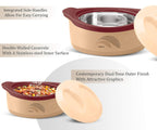 Milton New Marvel 1000 Inner Steel Casserole For Roti/Chapati - Brown Color