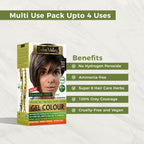 Indus Valley Natural Gel Hair Color Medium Brown 220ml Ammonia-Free
