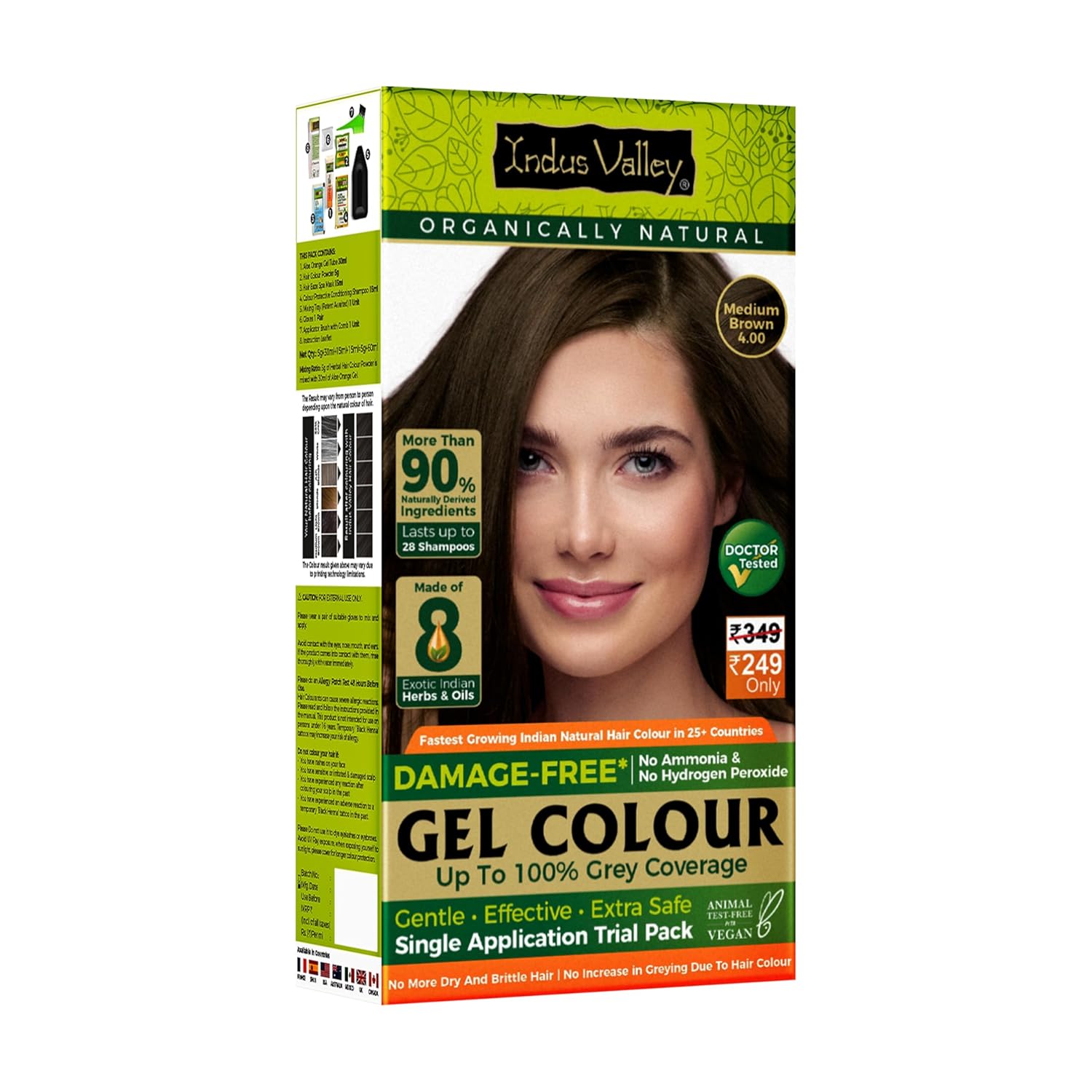 Indus Valley Natural Gel Hair Color Black 220ml Ammonia PPD Free