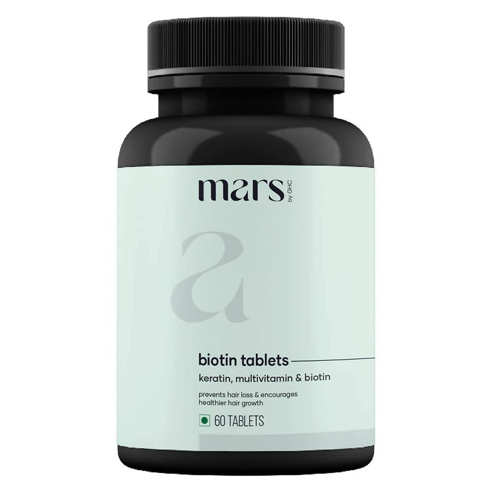 Mars By GHC Hair Biotin Tablets with Keratin, Amino Acids, Grape Seed