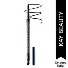 Kay Beauty By Katrina Kaif Waterproof Smokey Kajal with Smudger - Raven Hue