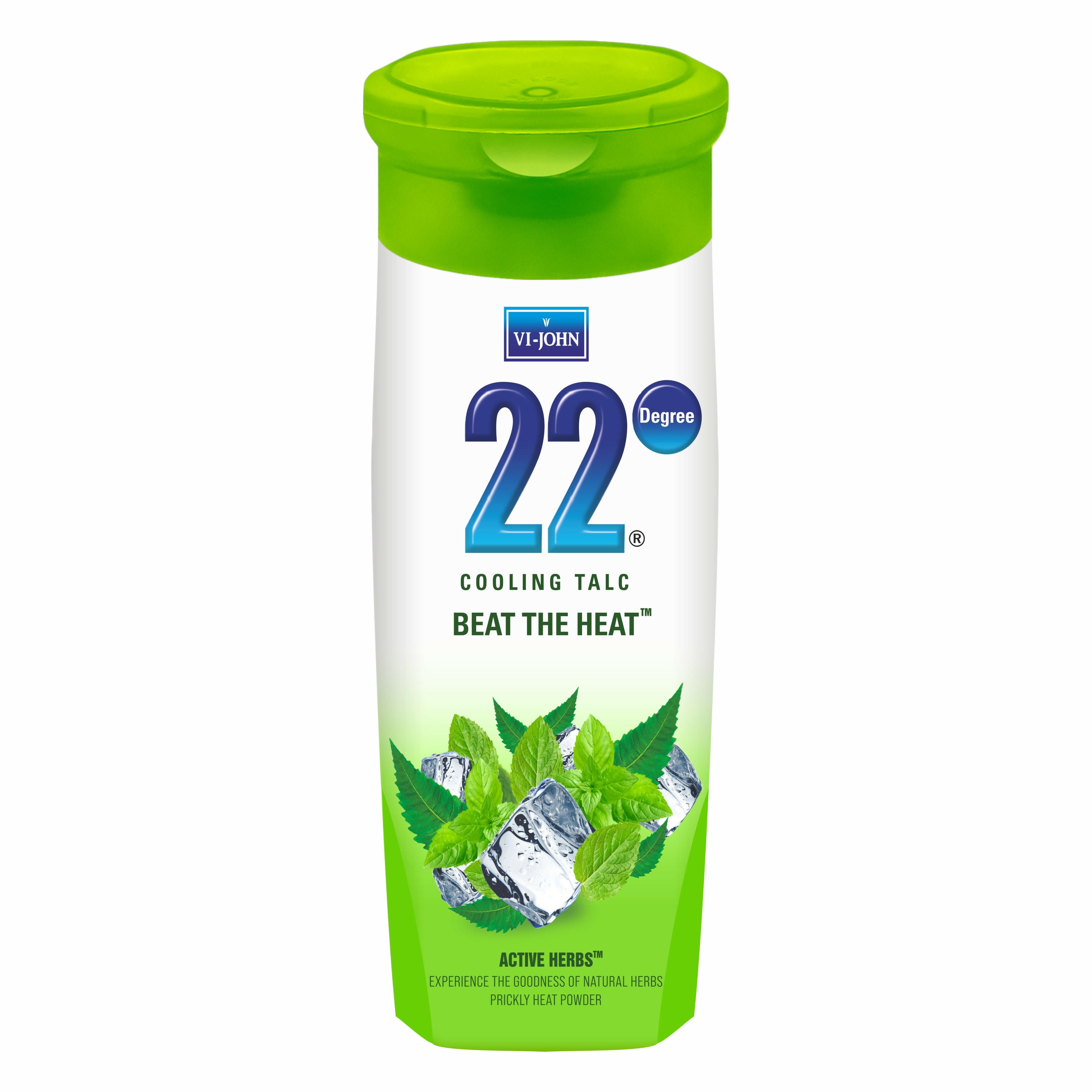 VI-JOHN 22 Degree Cooling Talc Beat the Heat Neem and Mint