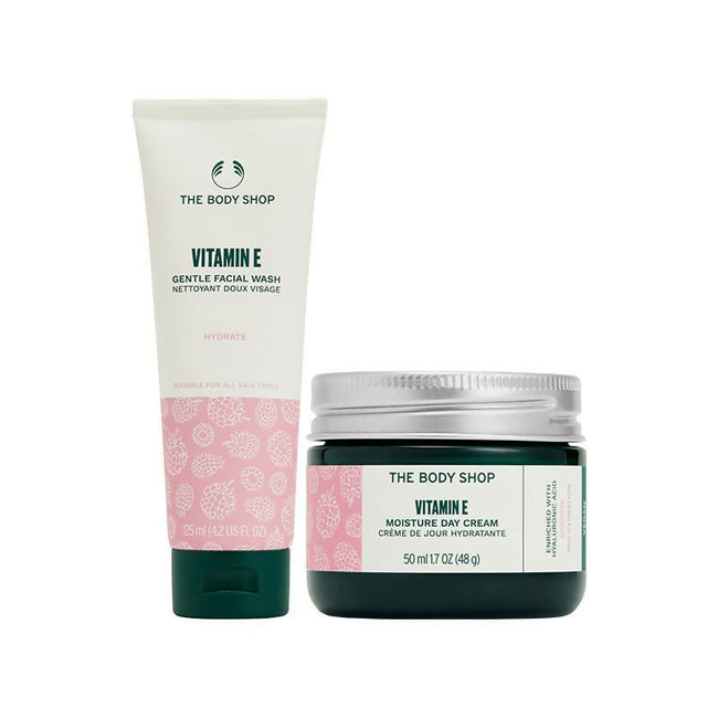 The Body Shop Vitamin E Moisture Cream & Face Wash Combo Hover Image