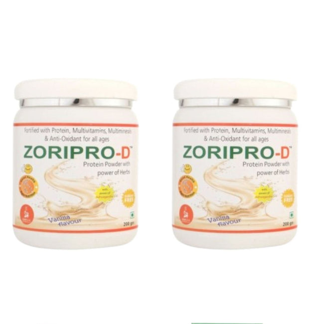 Zorilla Life Science Zoripro-D Protein Powder - Vanilla I Fortified with Protein I Multivitamin I Multimineral I Protein Powder with power of Herbs I Milk Protein with Power of Ashwagandha Main Image