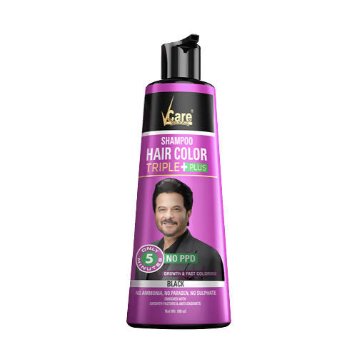 VCare Shampoo Hair Color Triple Plus - Black Color Main Image