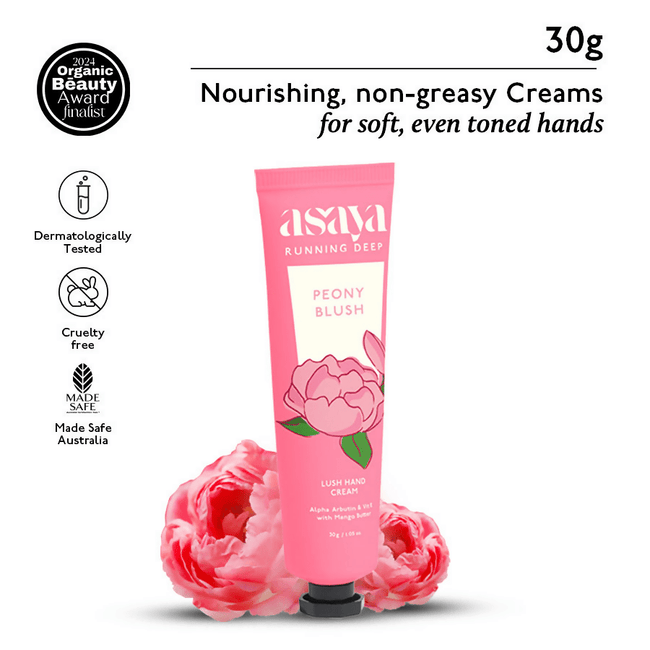 Asaya Peony Floral Hand Cream Softens Dry, Rough Hands For Men & Women Main Image