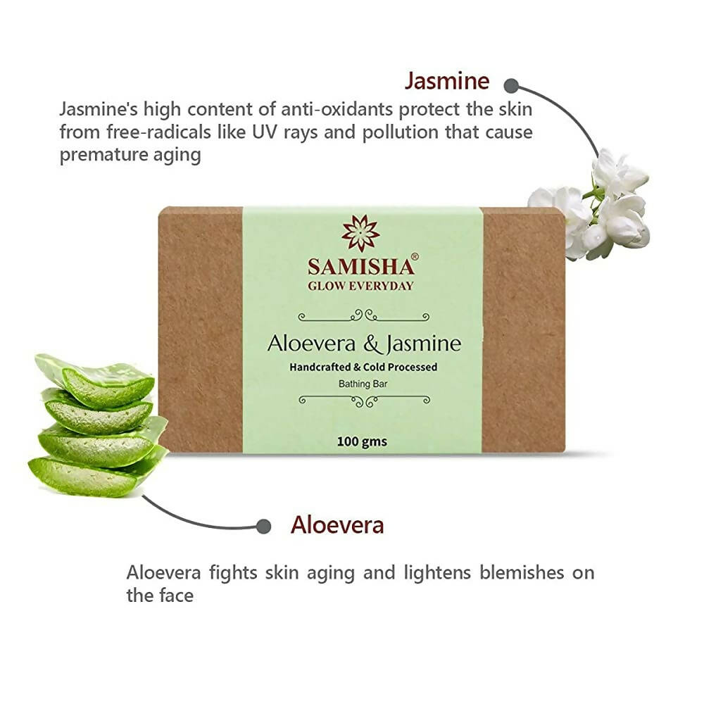 Samisha Organic Aloevera & Jasmine Anti-Blemish Bathing Bar