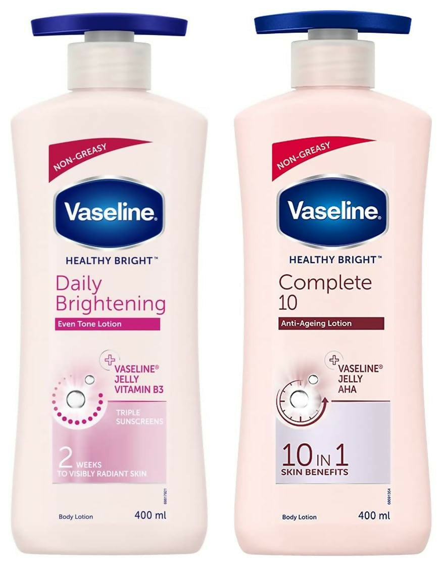 Vaseline Healthy Bright Daily Brightening & Complete 10 Body Lotion Combo