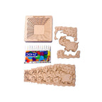 Kraftsman Stack up Puzzles/ Layered Puzzle Elephant Shape for Kids | Color Kit Included | 18 Pieces Puzzle