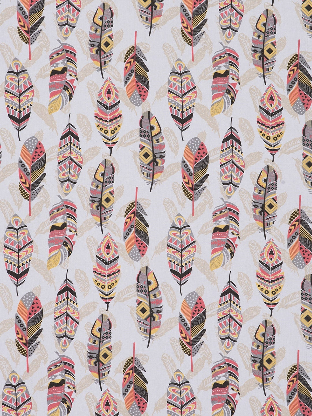 SEJ by Nisha Gupta White & Pink 144 TC Cotton King Bedsheet with 2 Pillow Covers