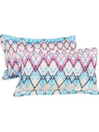 Story@home Tango Pink & White Printed 240 TC King Bedsheet with 2 Pillow Covers