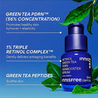Innisfree 1% Retinol Green Tea VEGAN PDRN Ampoule - Anti-Aging, Brightening & Skin-Soothing Serum