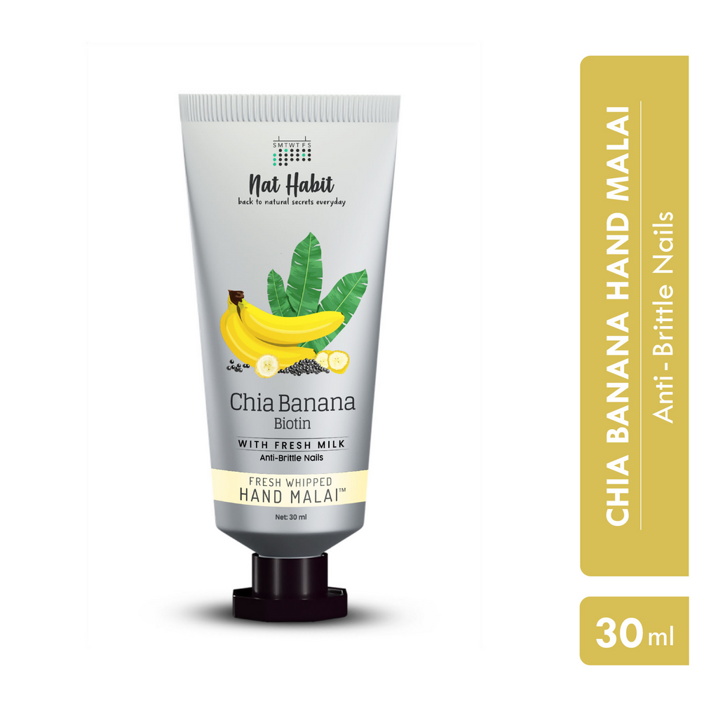 Nat Habit Chia Banana Biotin Hand Malai Hand Cream