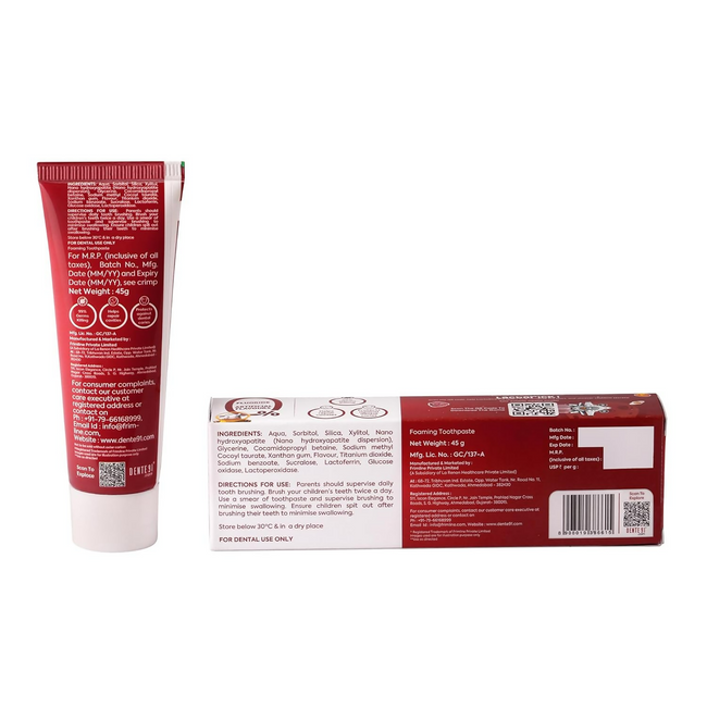 Dente91 Kids Toothpaste Protects Against Dental Caries & Hypersensitivity Fluoride Free Apple Flavour Main Image