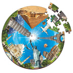 Webby Wooden Seven Wonders of The World Jigsaw Puzzle-60 Pcs
