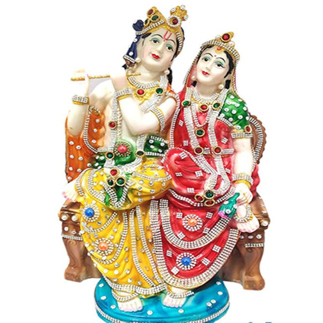 Puja N Pujari Decorative Radha Krishna Statute Hover Image