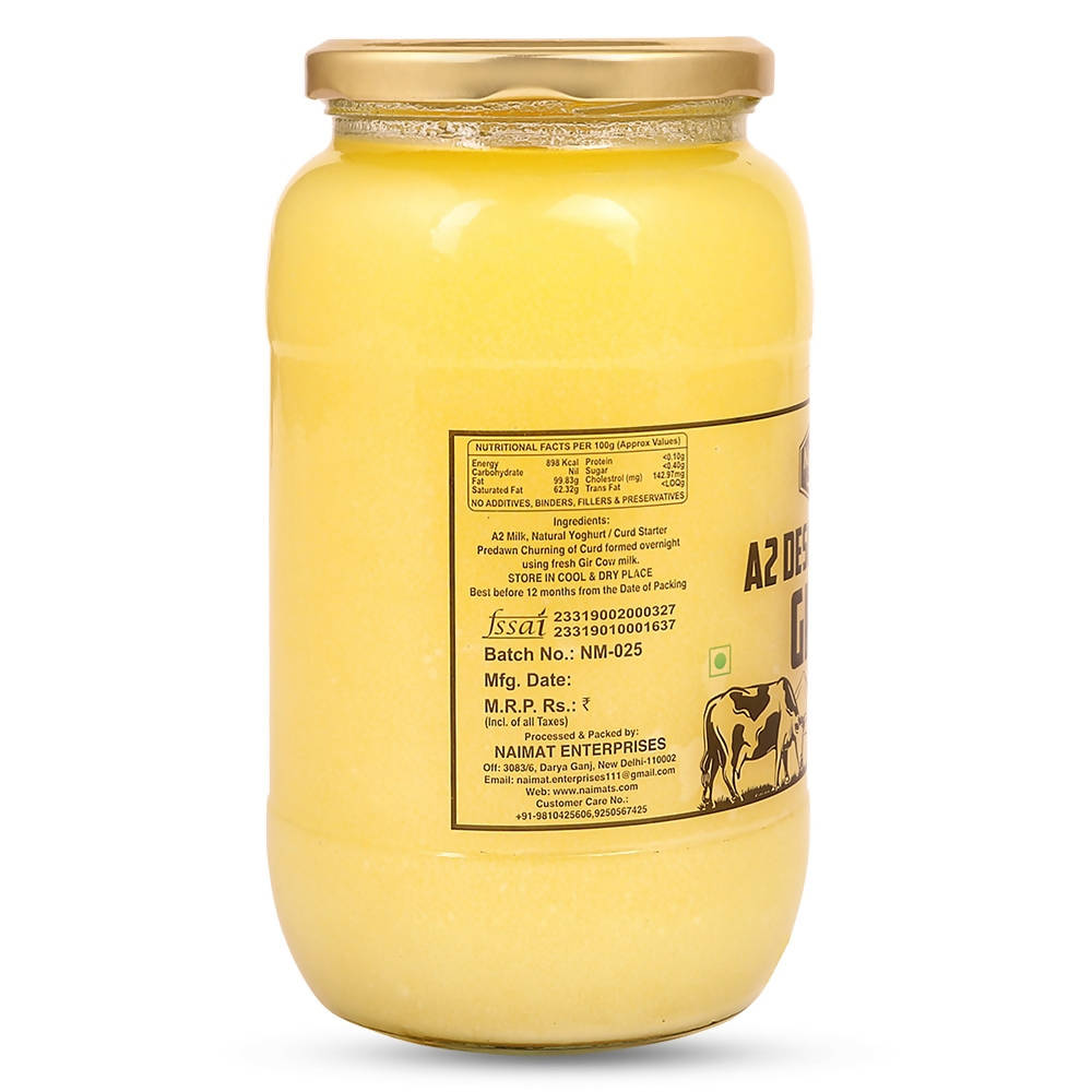 Naimat A2 Desi Gir Cow Ghee | Homemade Ghee From Desi Cow Milk | Certified Organic Ghee