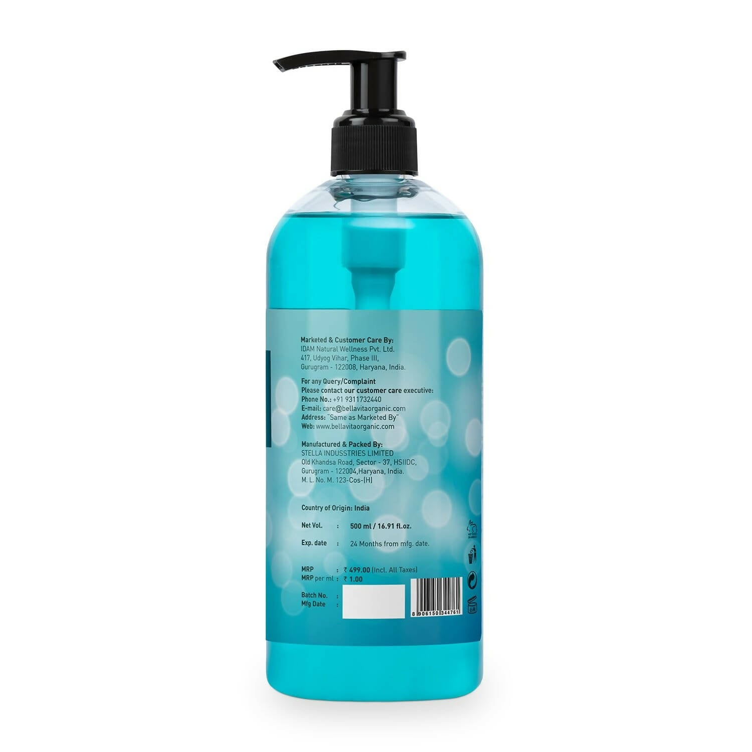 Bella Vita Luxury Skai Aquatic Body Wash Refreshing Shower Gel