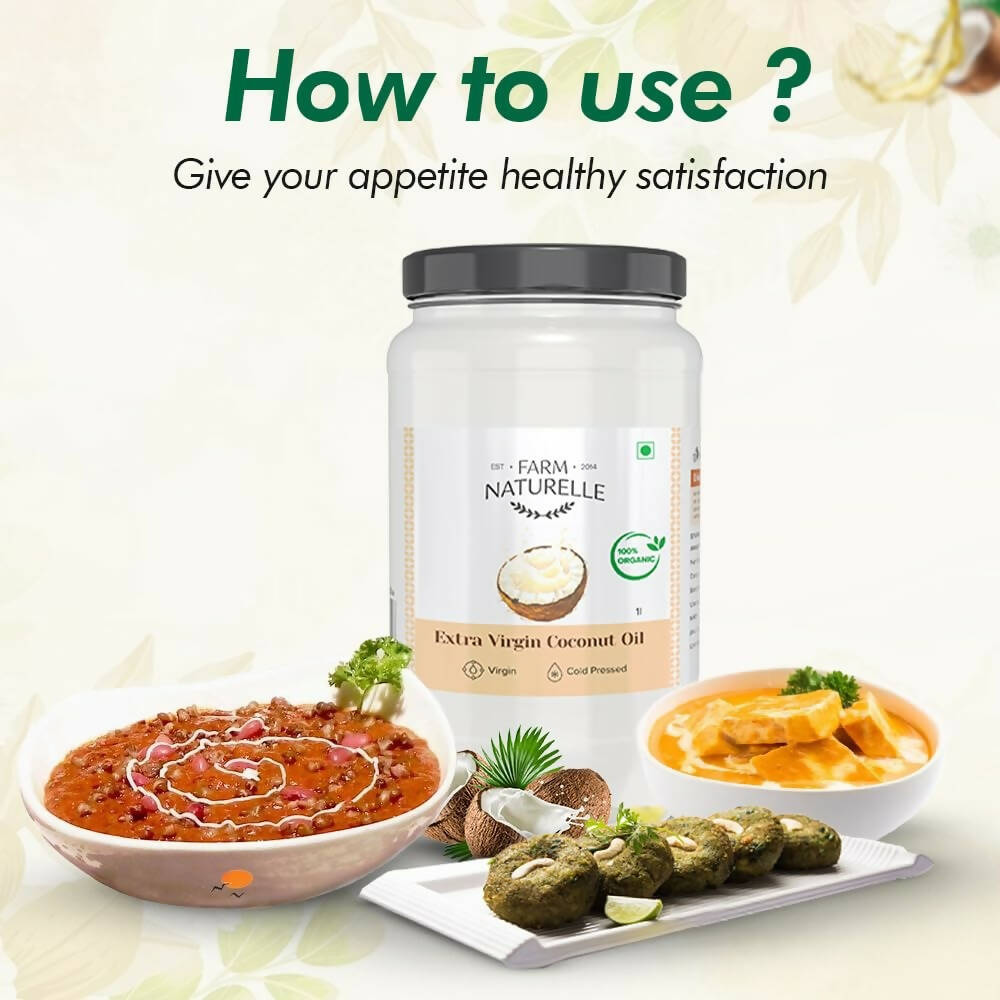 Farm Naturelle 100% Pure Organic Extra-Virgin Cold Pressed Coconut Oil