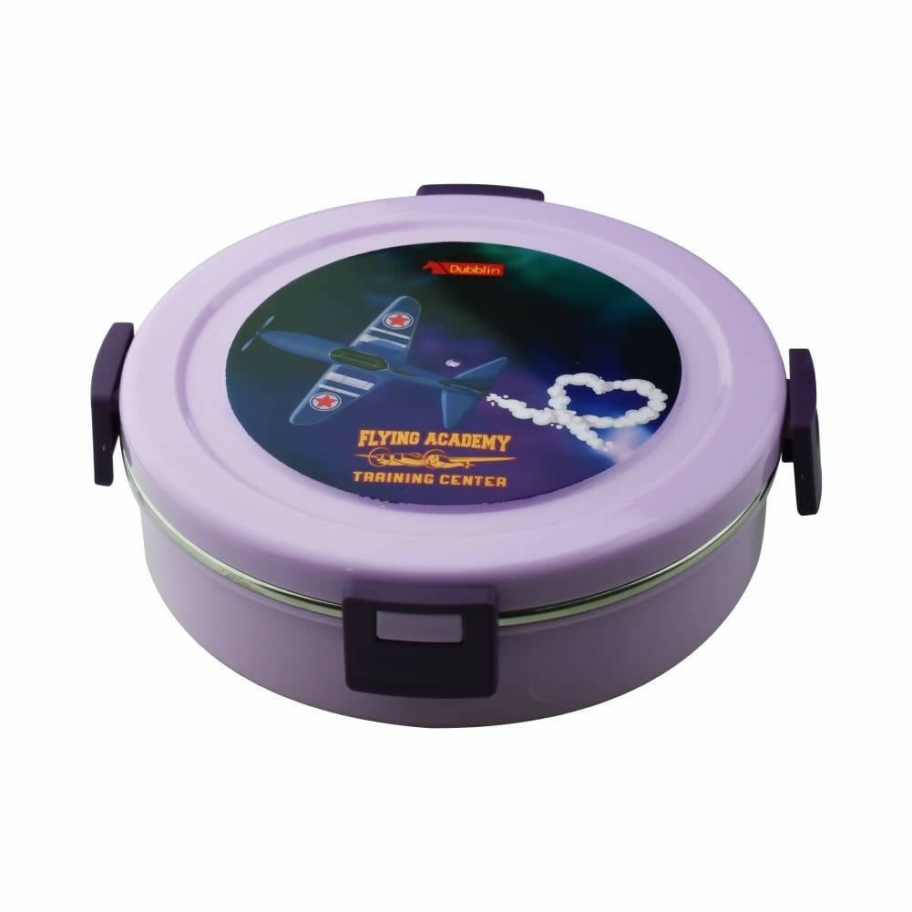 Dubblin Tweaty Stainless Steel Round Lunch Box