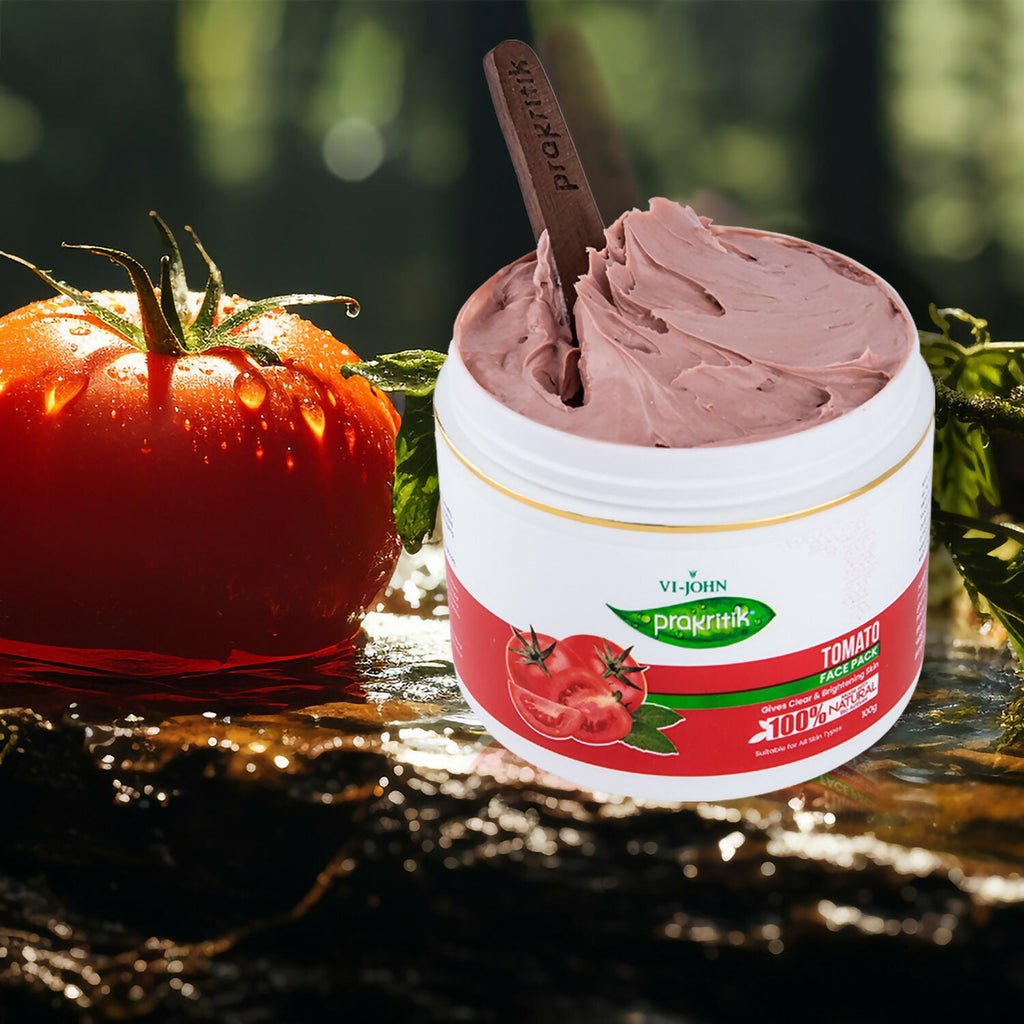 VI-JOHN Prakritik Tomato Face Pack Removes Tanning & Dead Cells Made With 100% Natural Bio Actives