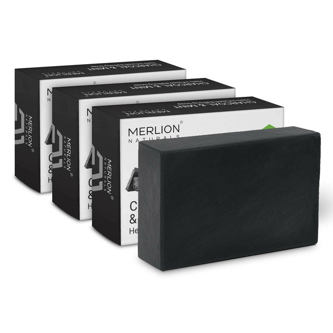 Merlion Naturals Charcoal & Mint Glycerine Soap Hover Image